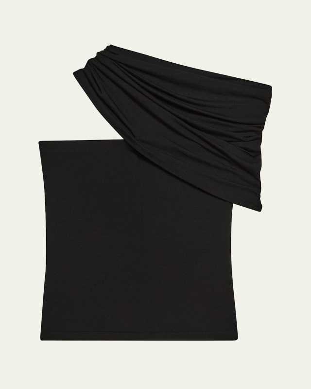 Cloud Jersey Asymmetric Sash Top